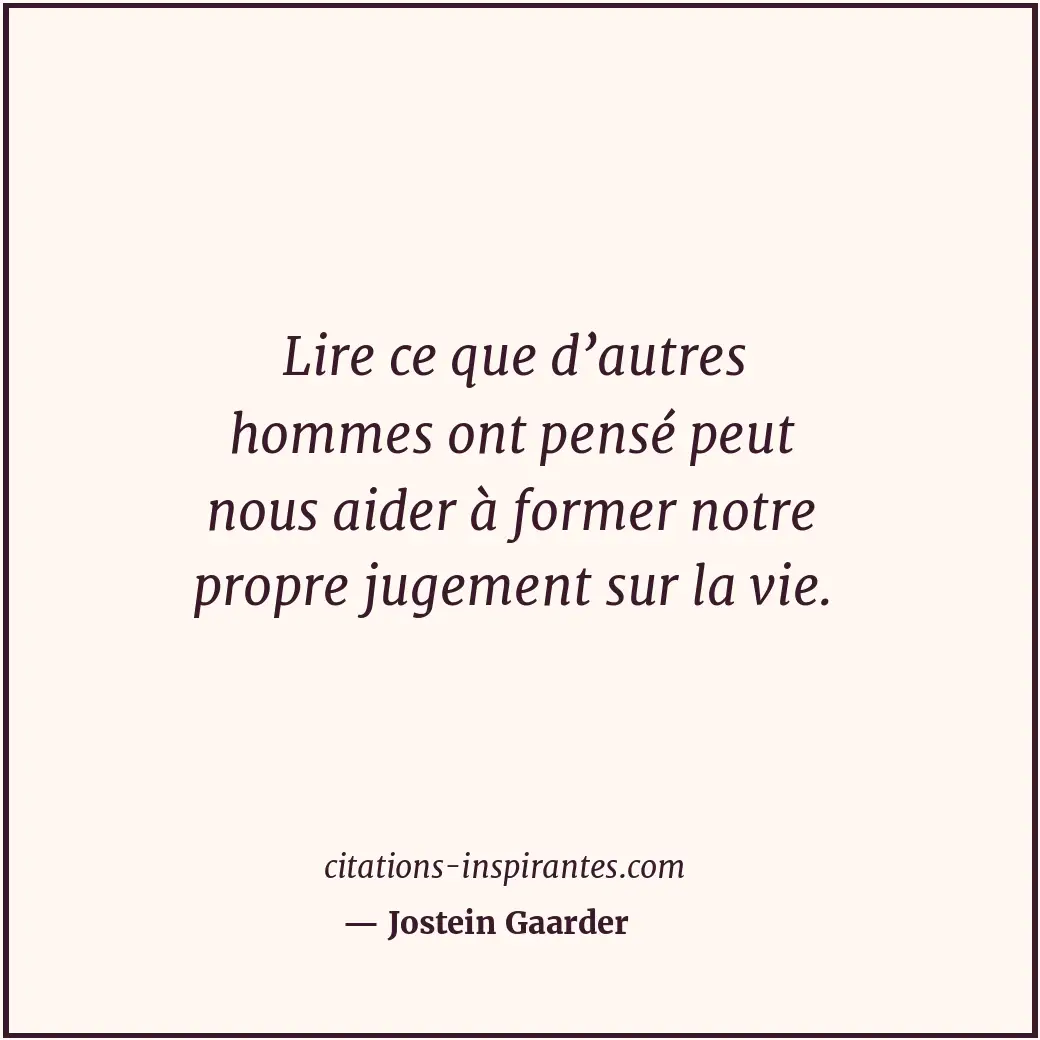 Citation de Jostein Gaarder