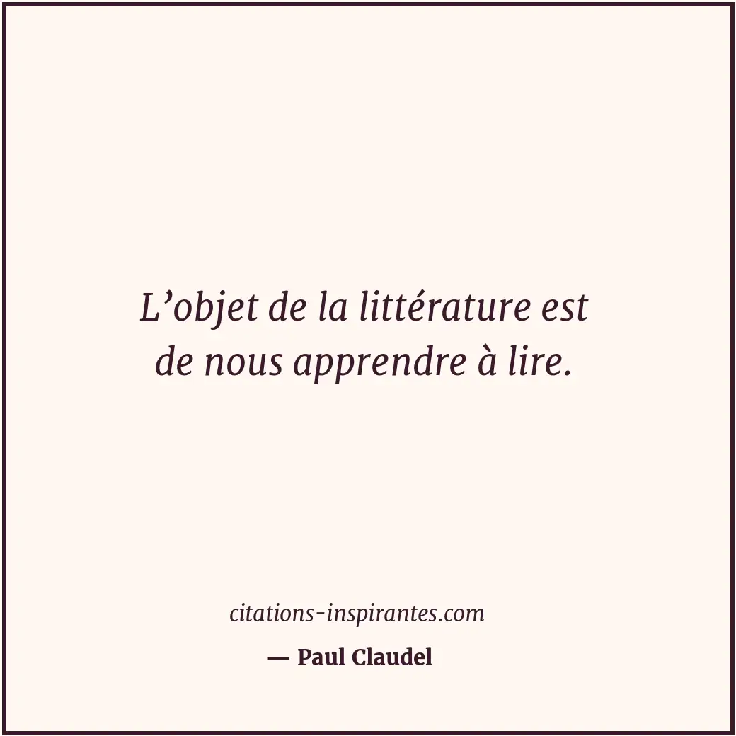 Citation de Paul Claudel