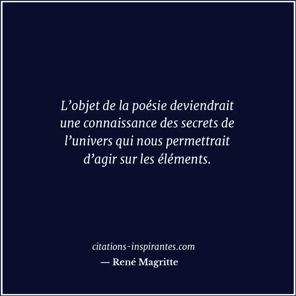 Citation de René Magritte
