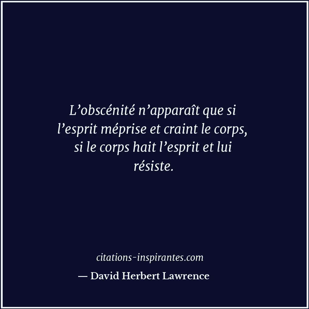 Citation de David Herbert Lawrence