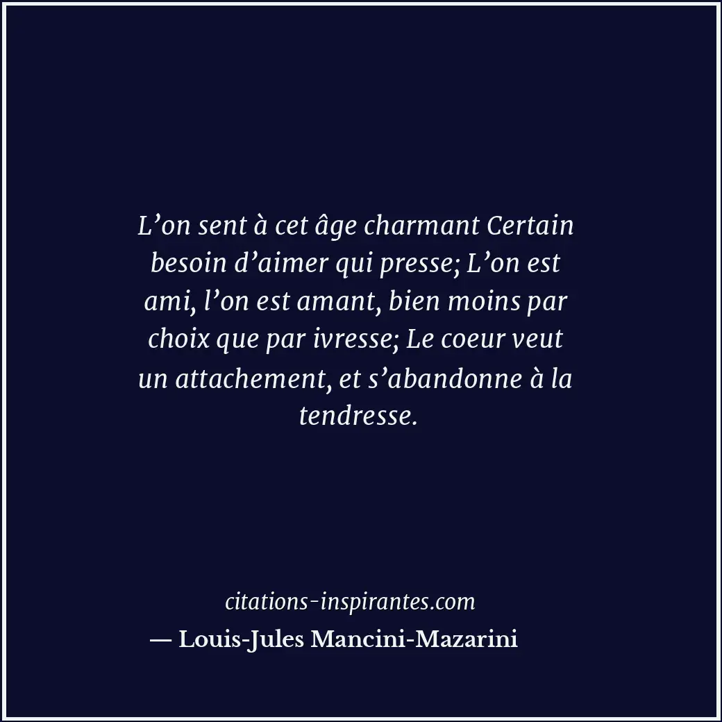 Citation de Louis-Jules Mancini-Mazarini