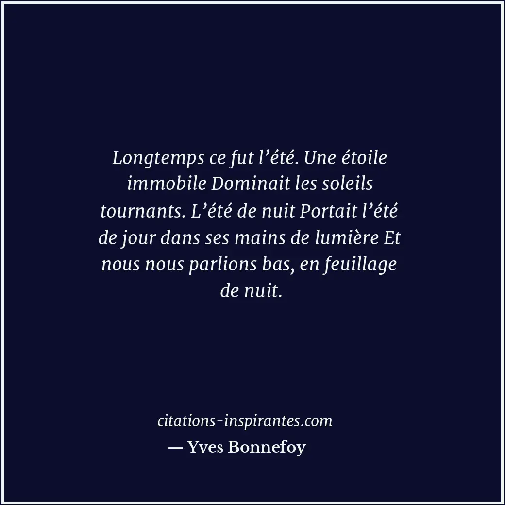 Citation de Yves Bonnefoy