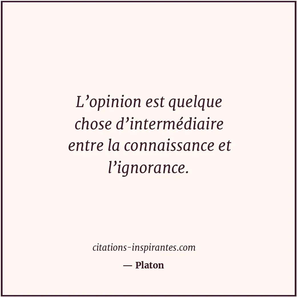 Citation de Platon