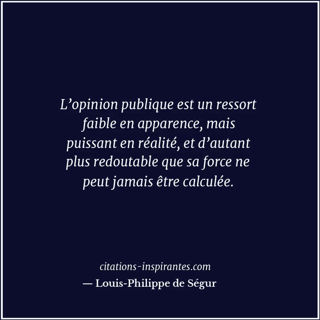 Citation de Louis-Philippe de Ségur