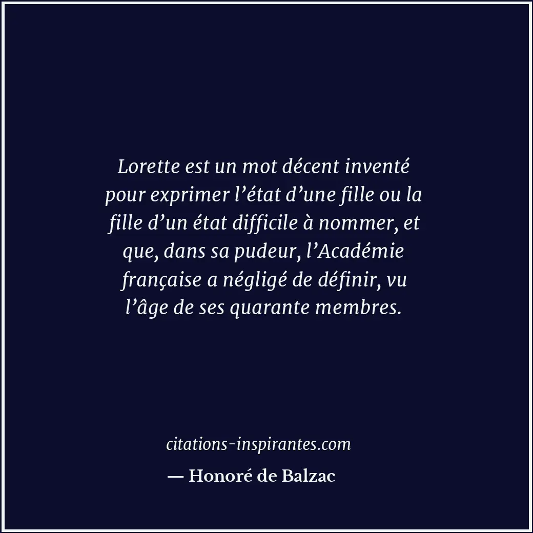 Citation de Honoré de Balzac