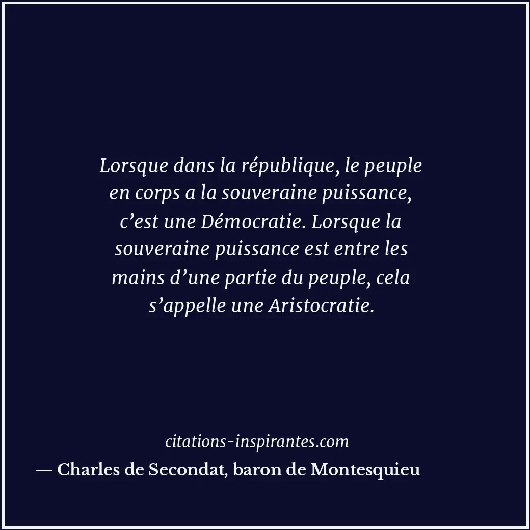 Citation de Charles de Secondat, baron de Montesquieu