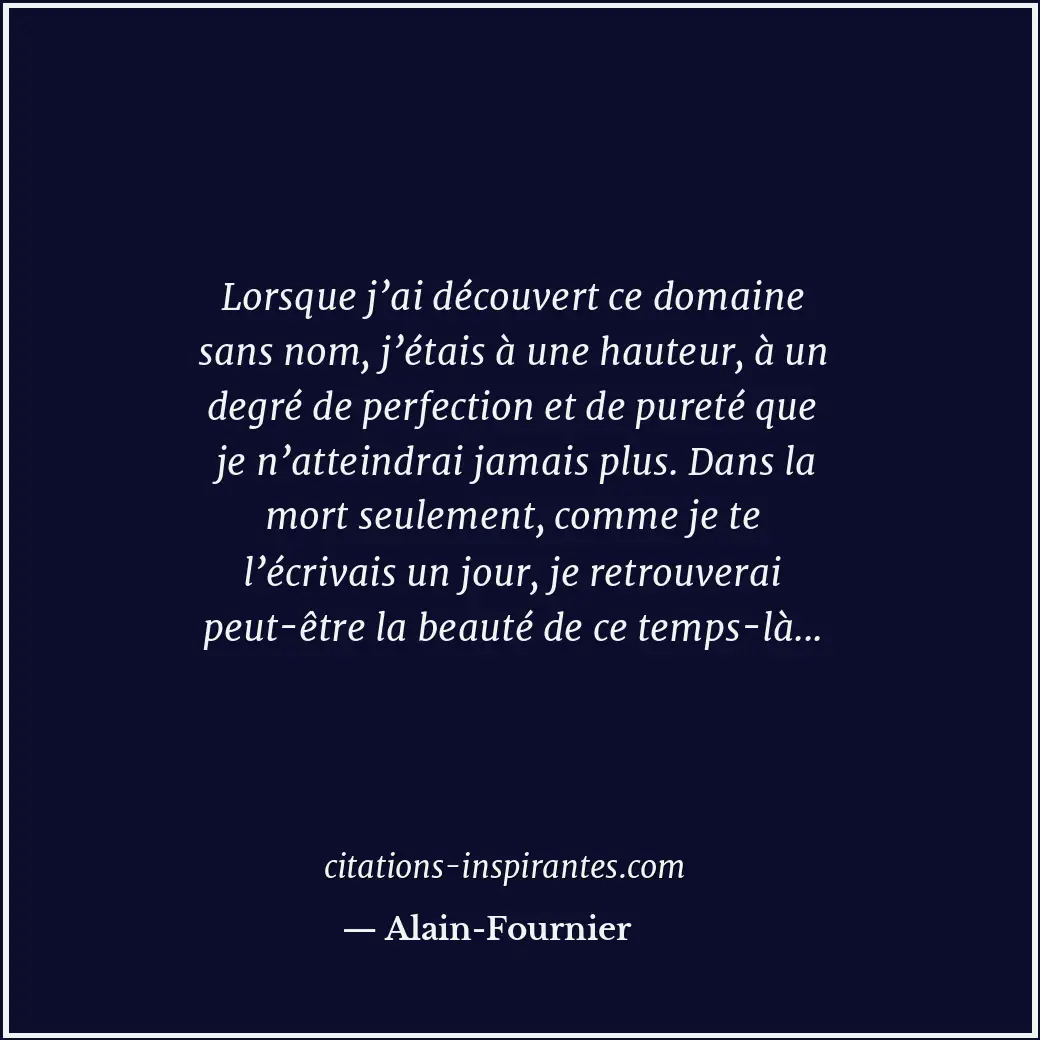 Citation de Alain-Fournier