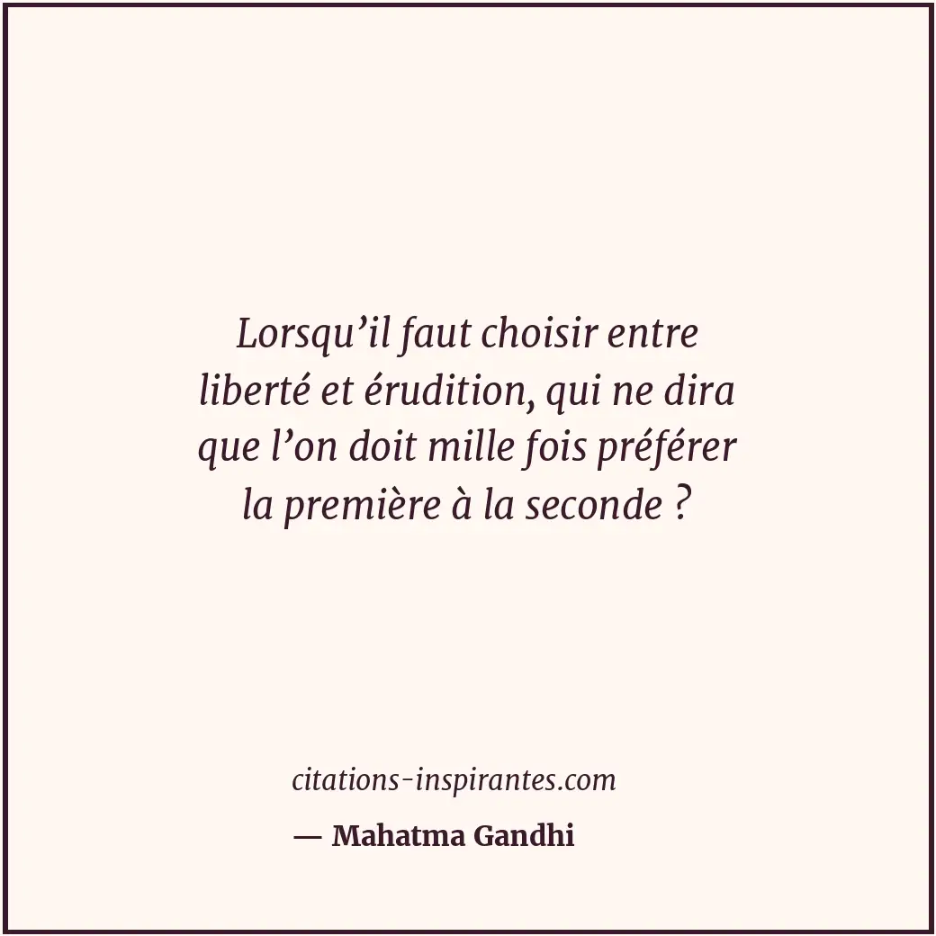 Citation de Mahatma Gandhi