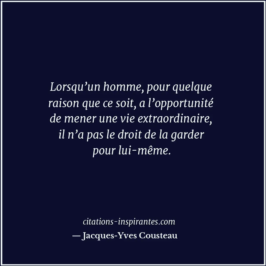Citation de Jacques-Yves Cousteau
