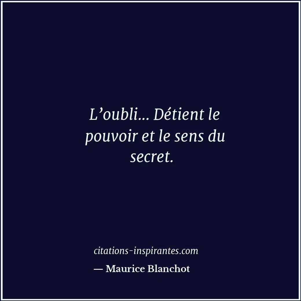 Citation de Maurice Blanchot