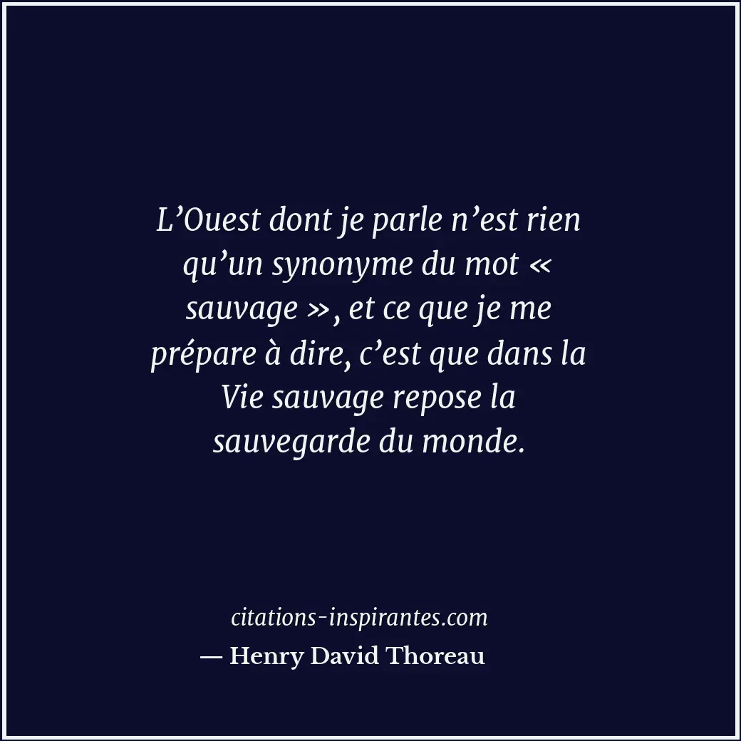 Citation de Henry David Thoreau