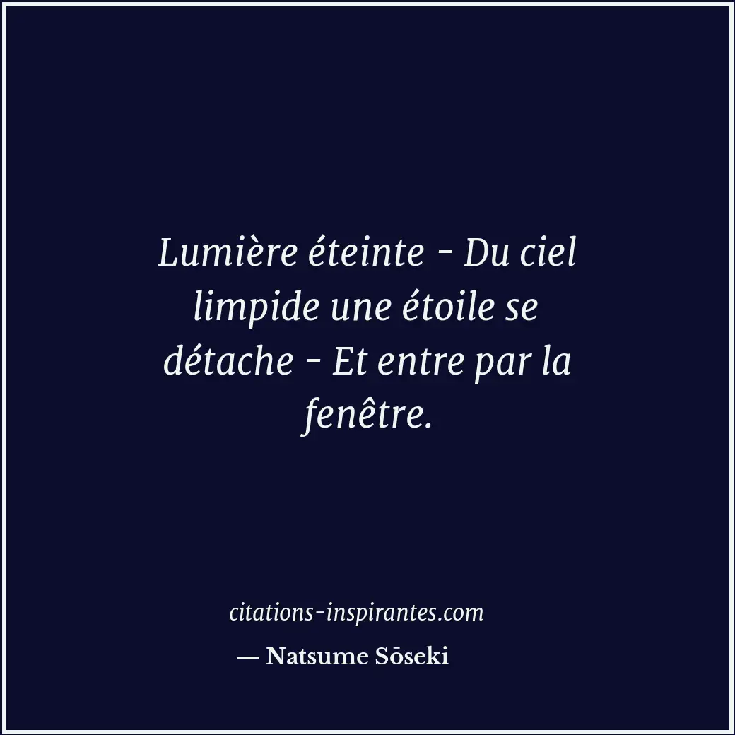 Citation de Natsume Sōseki