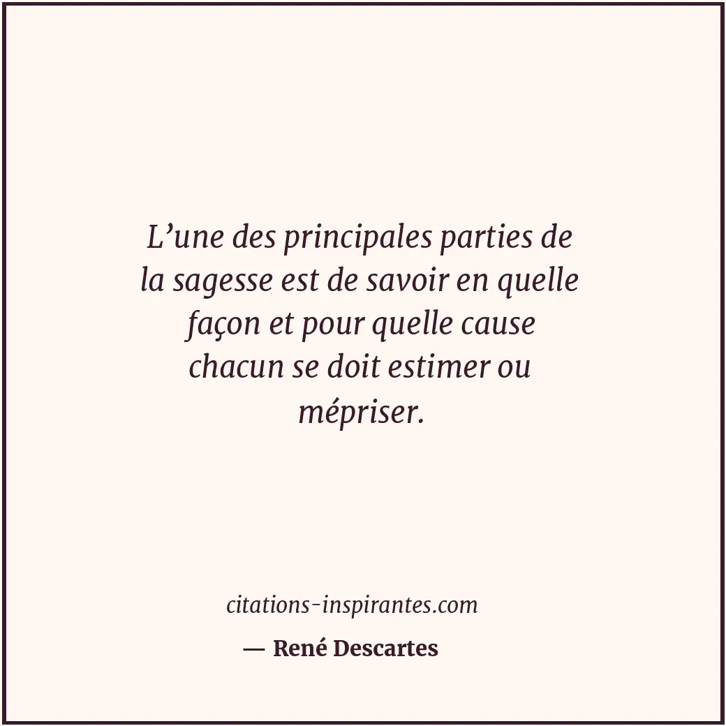 Citation de René Descartes