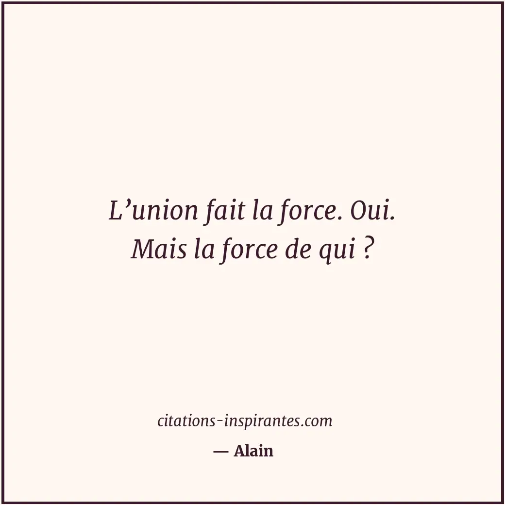 Citation de Alain