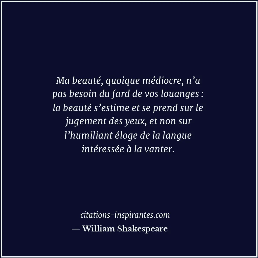 Citation de William Shakespeare