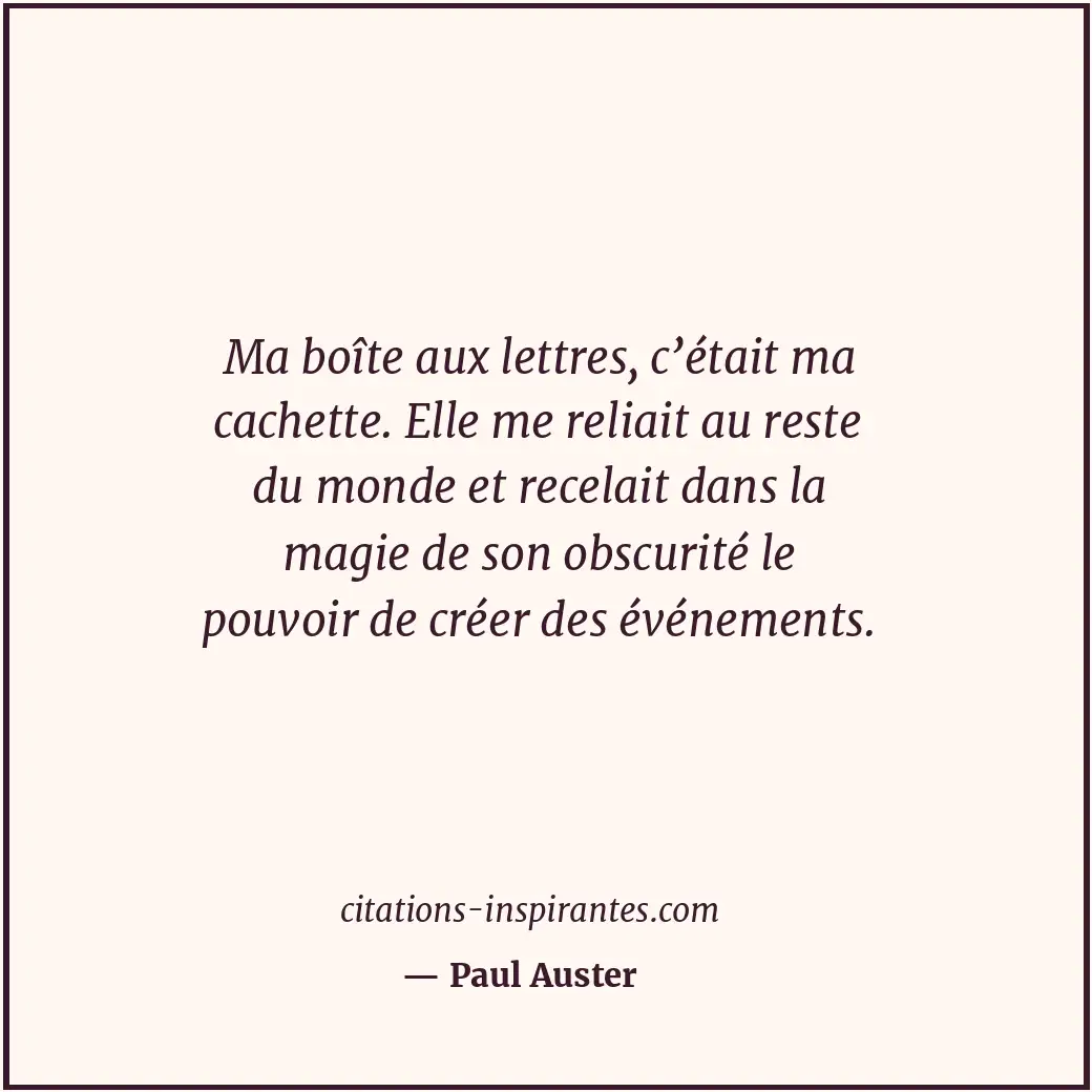 Citation de Paul Auster