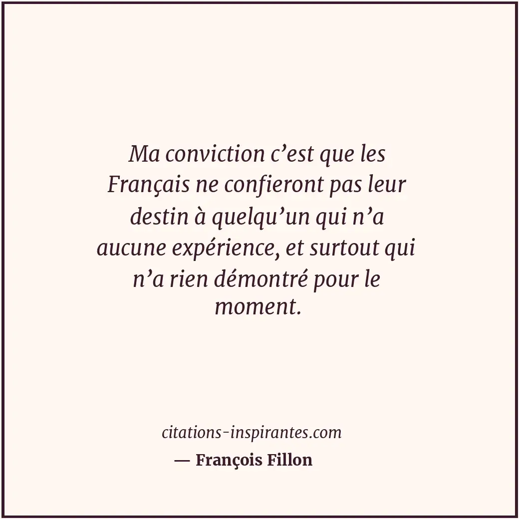 Citation de François Fillon