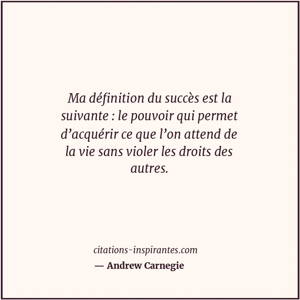Citation de Andrew Carnegie