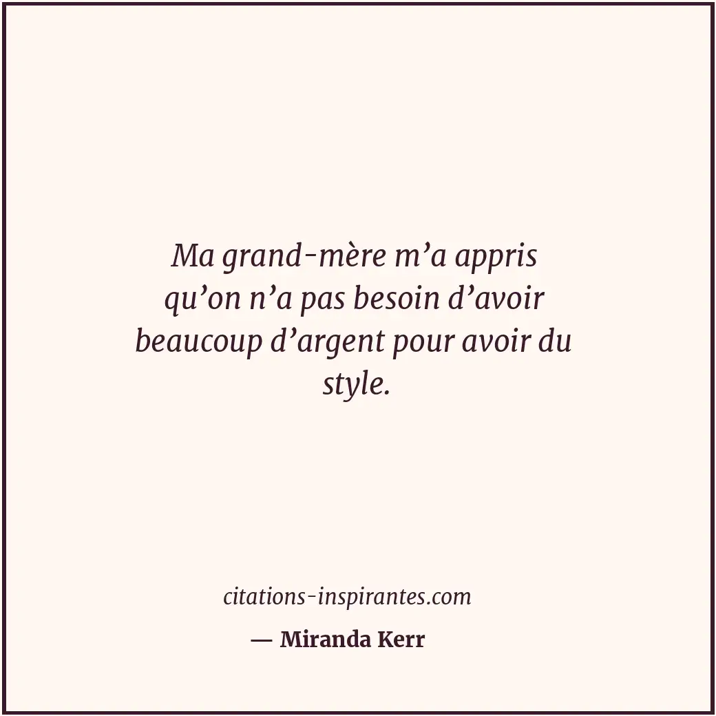 Citation de Miranda Kerr