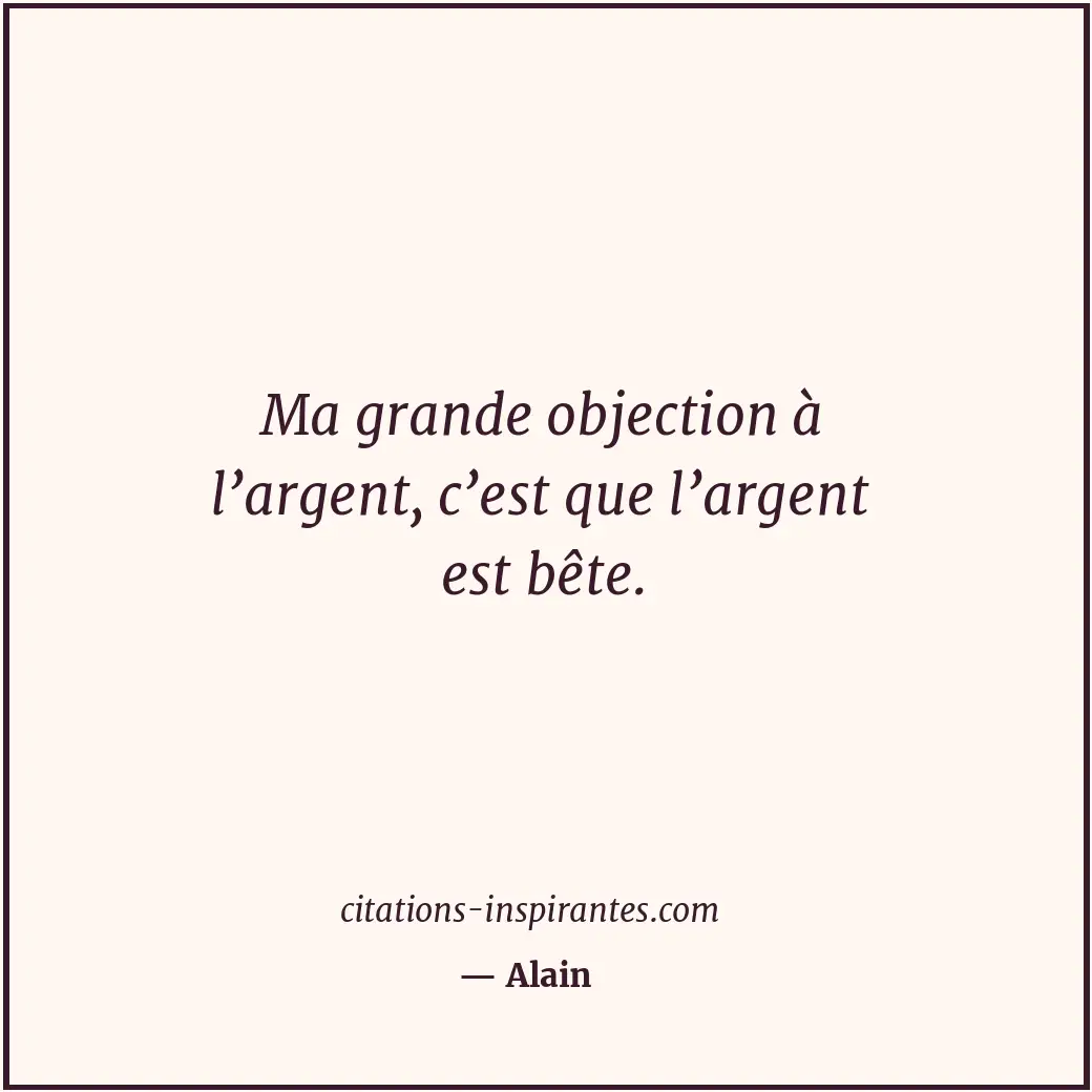 Citation de Alain