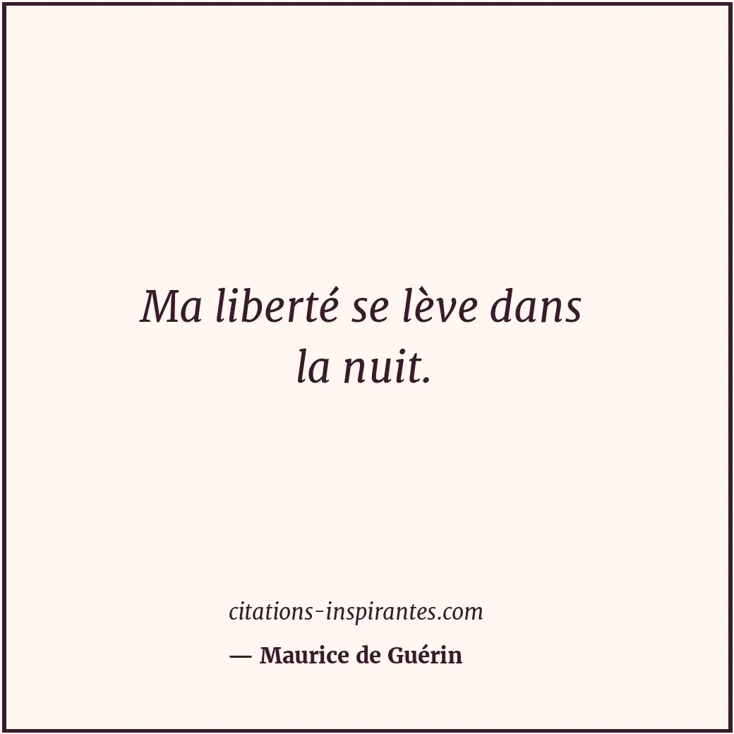 Citation de Maurice de Guérin