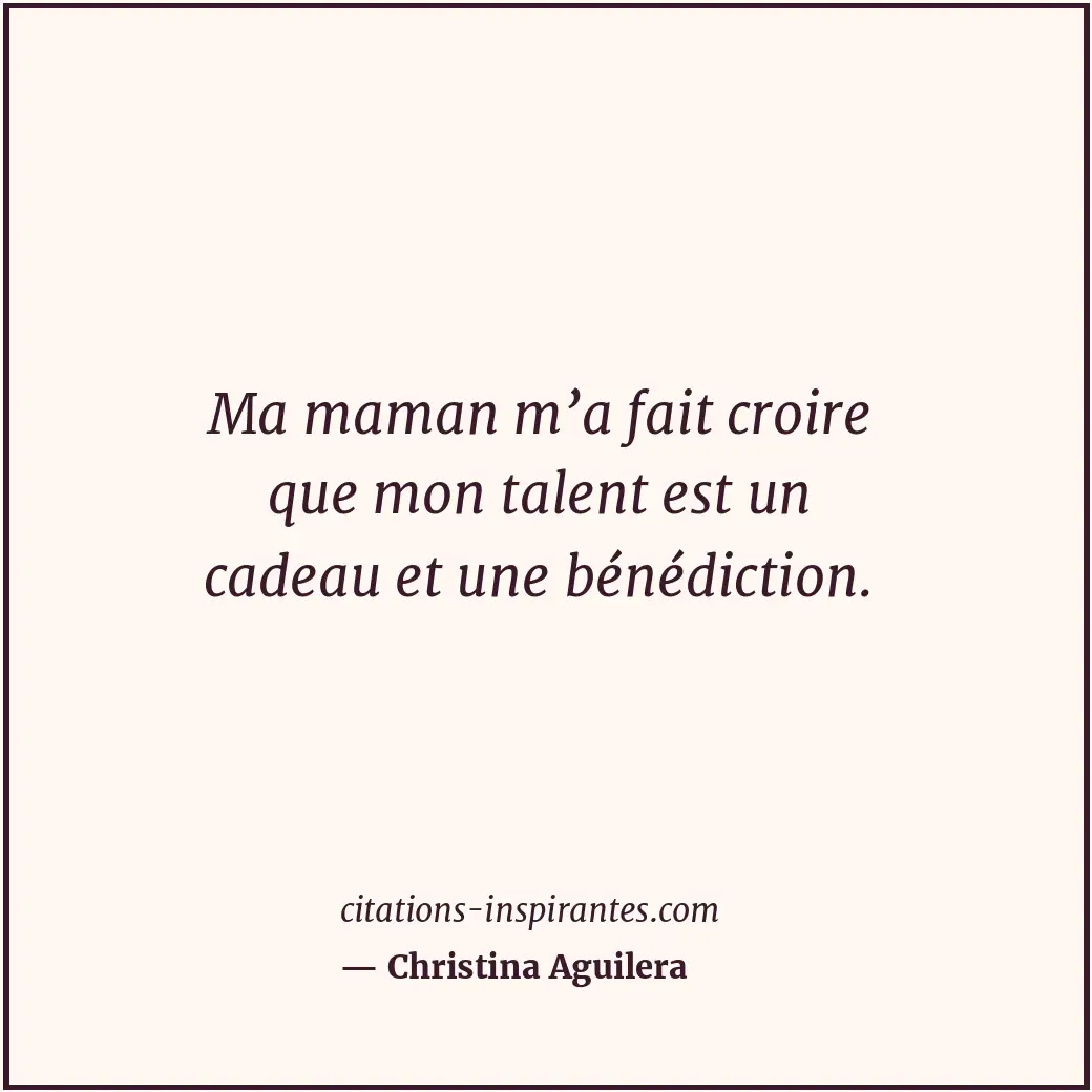 Citation de Christina Aguilera