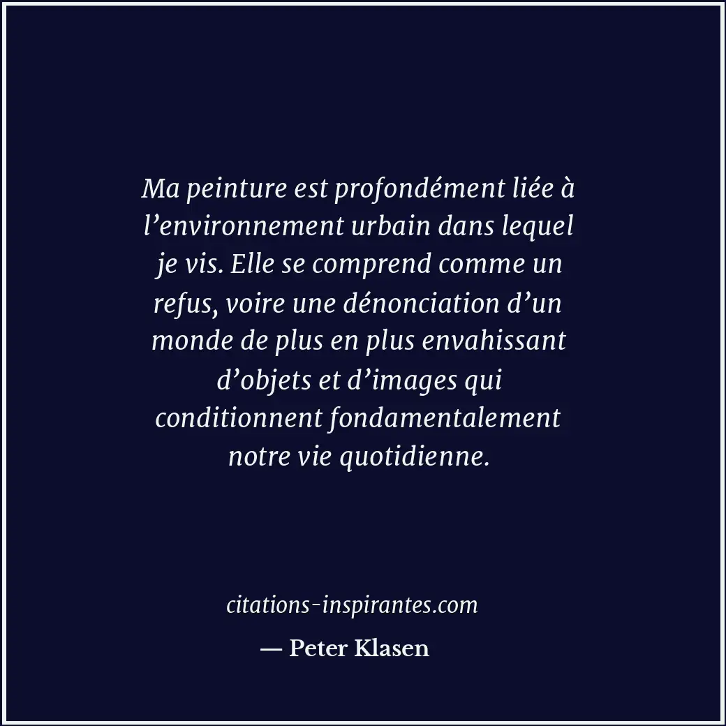 Citation de Peter Klasen