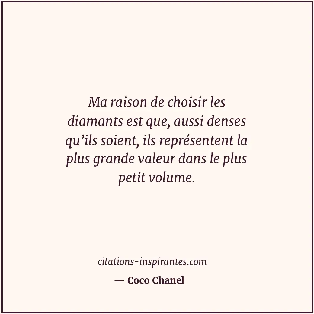 Citation de Coco Chanel