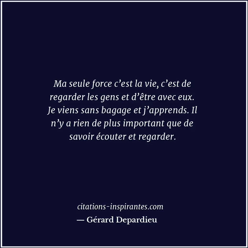 Citation de Gérard Depardieu