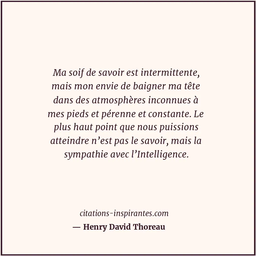 Citation de Henry David Thoreau