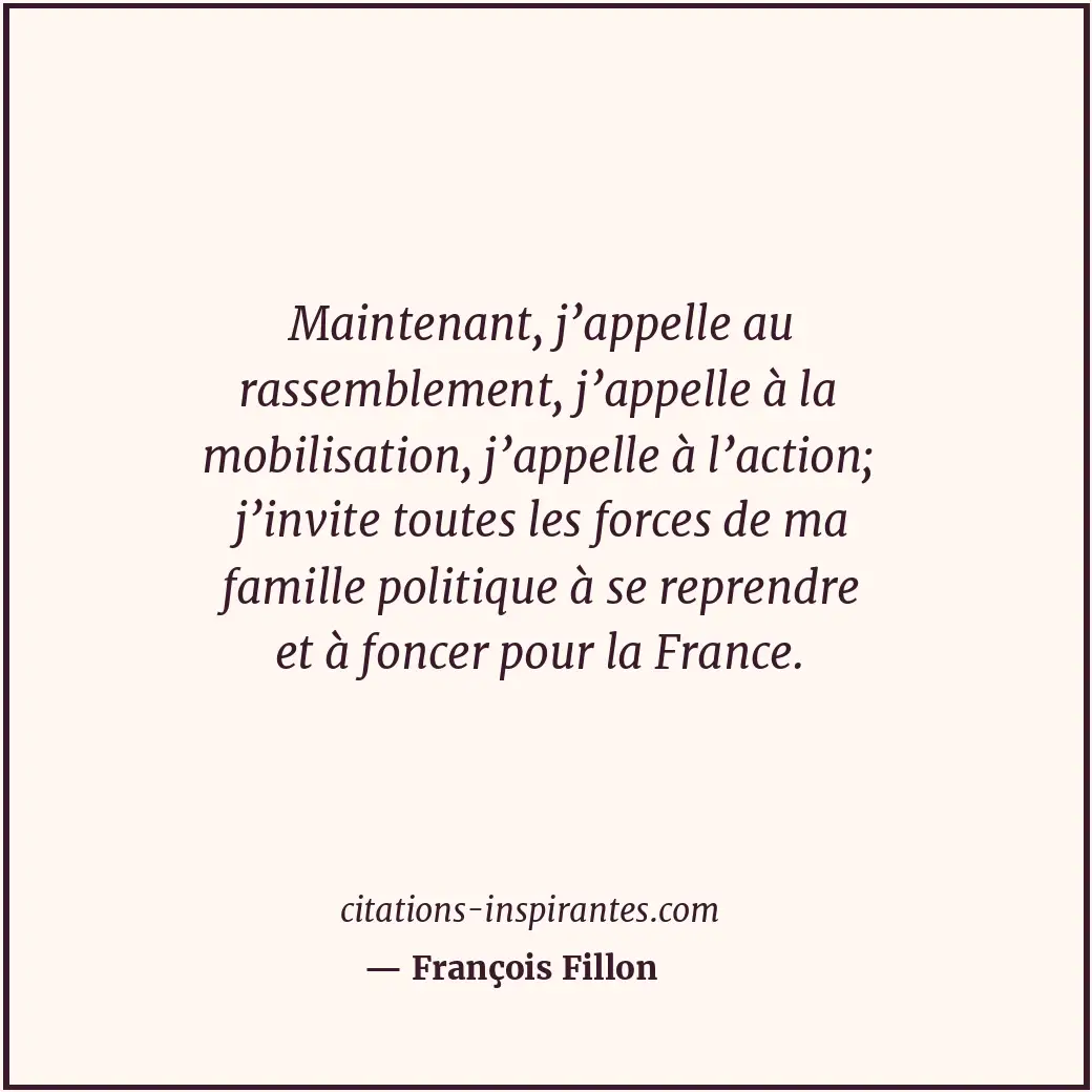 Citation de François Fillon