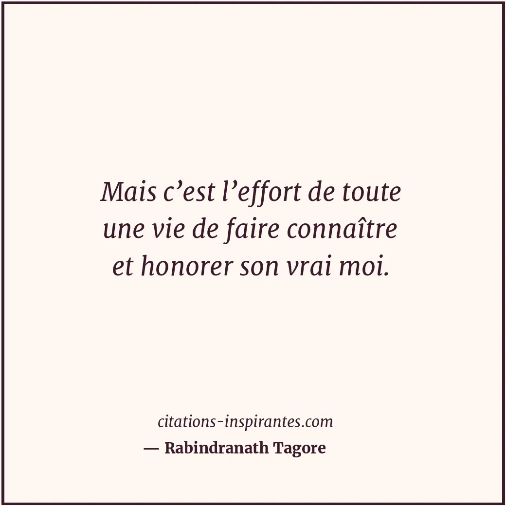 Citation de Rabindranath Tagore