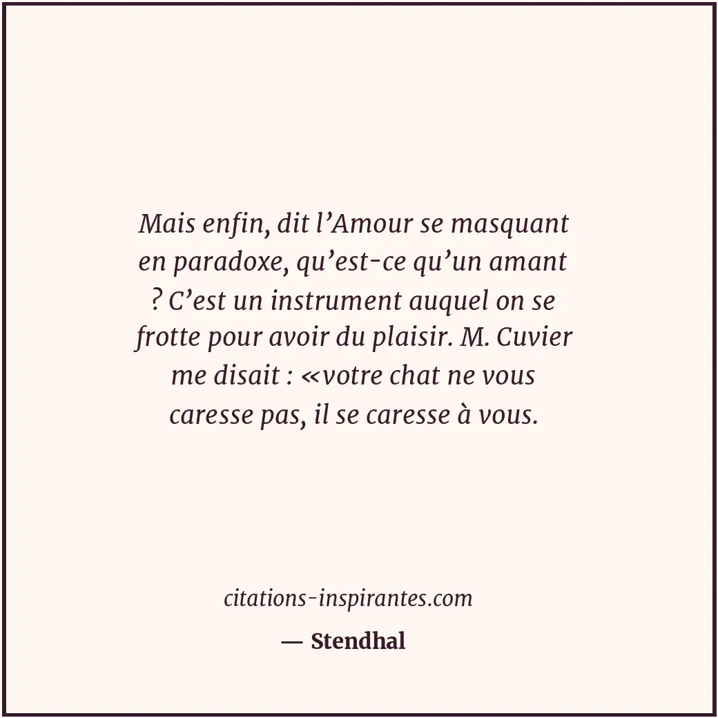 Citation de Stendhal