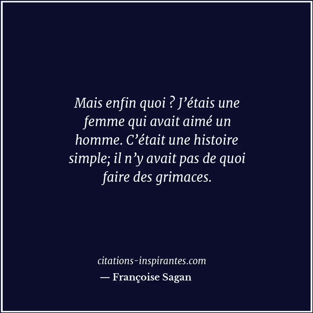 Citation de Françoise Sagan