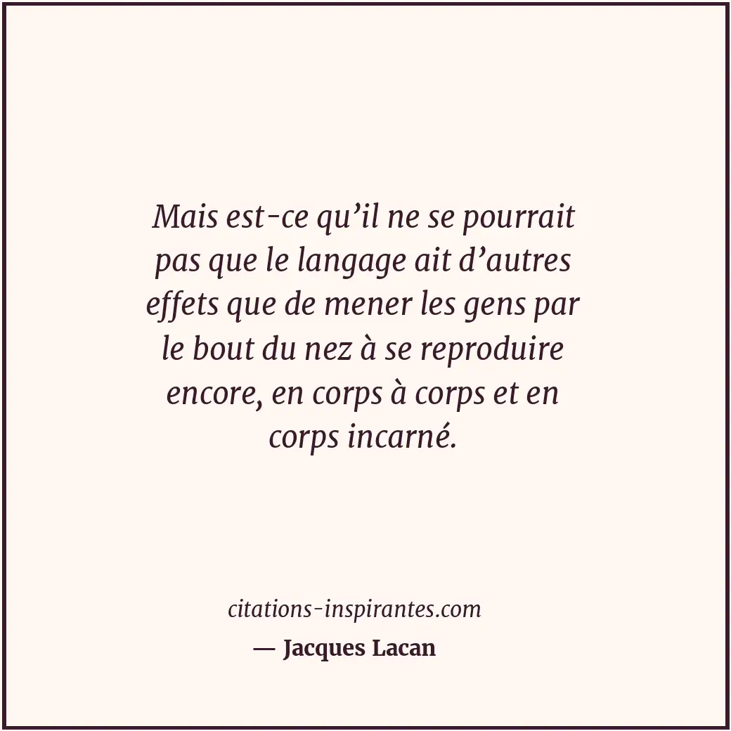 Citation de Jacques Lacan