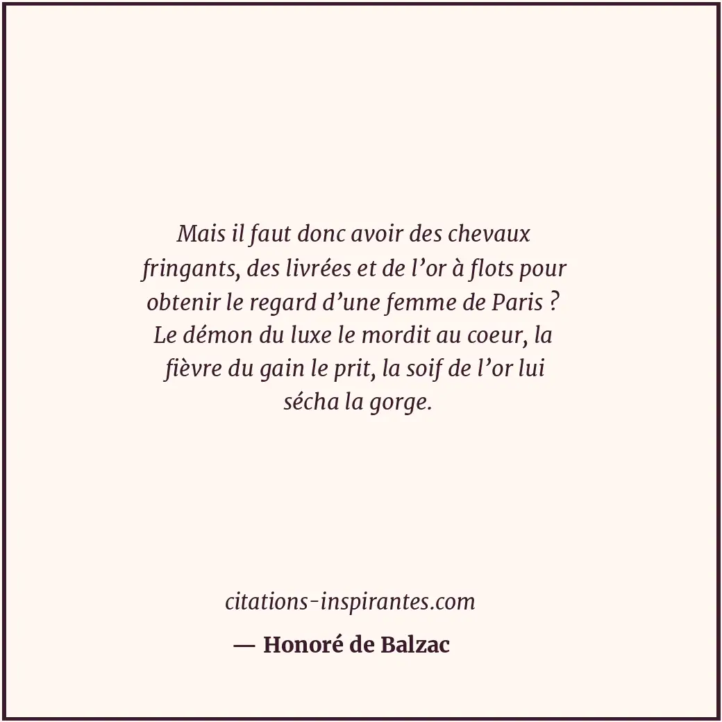 Citation de Honoré de Balzac