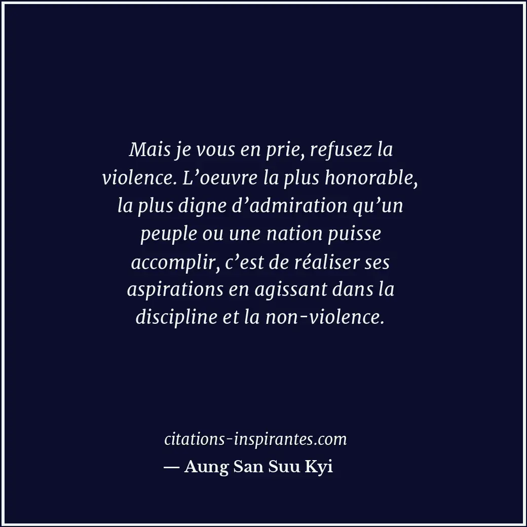 Citation de Aung San Suu Kyi
