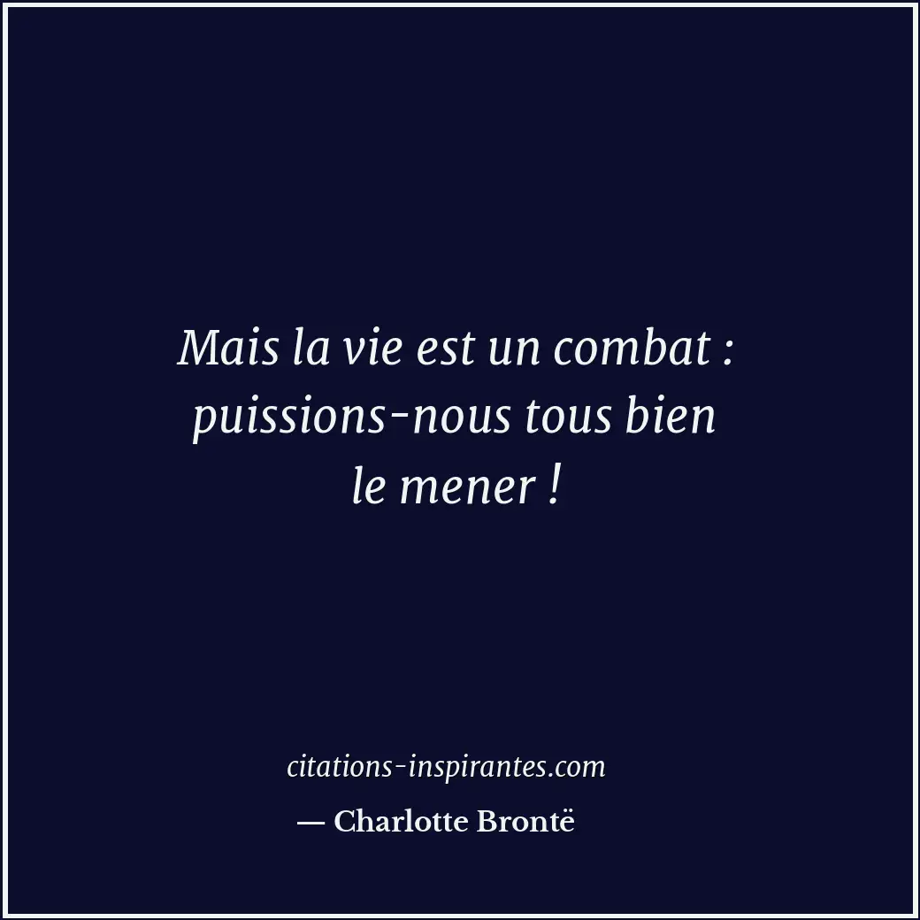 Citation de Charlotte Brontë
