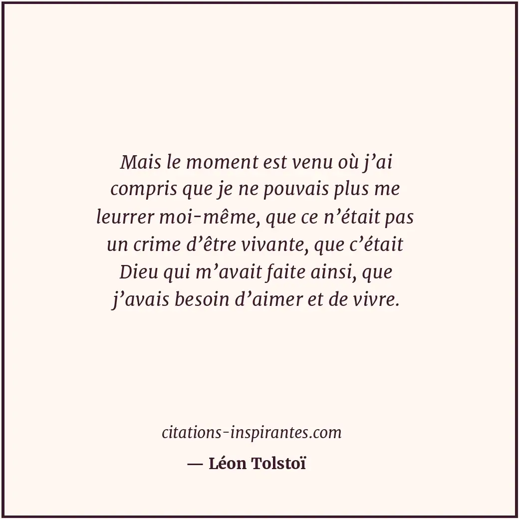 Citation de Léon Tolstoï