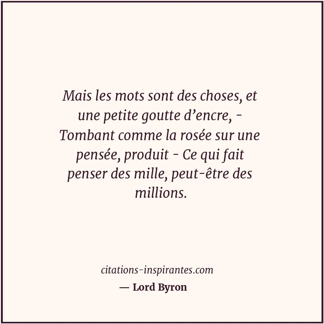 Citation de Lord Byron