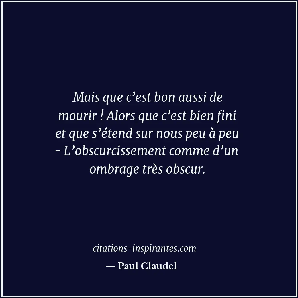 Citation de Paul Claudel