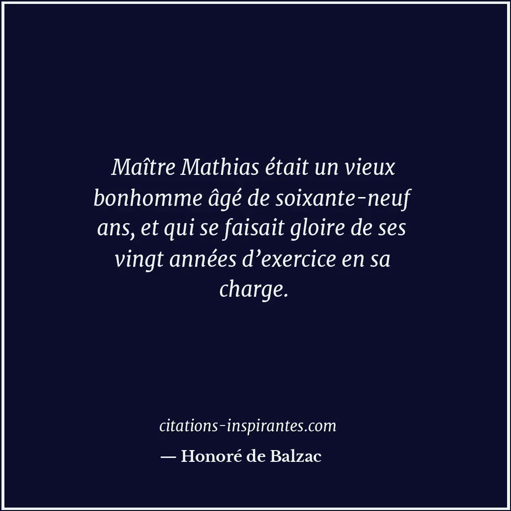 Citation de Honoré de Balzac