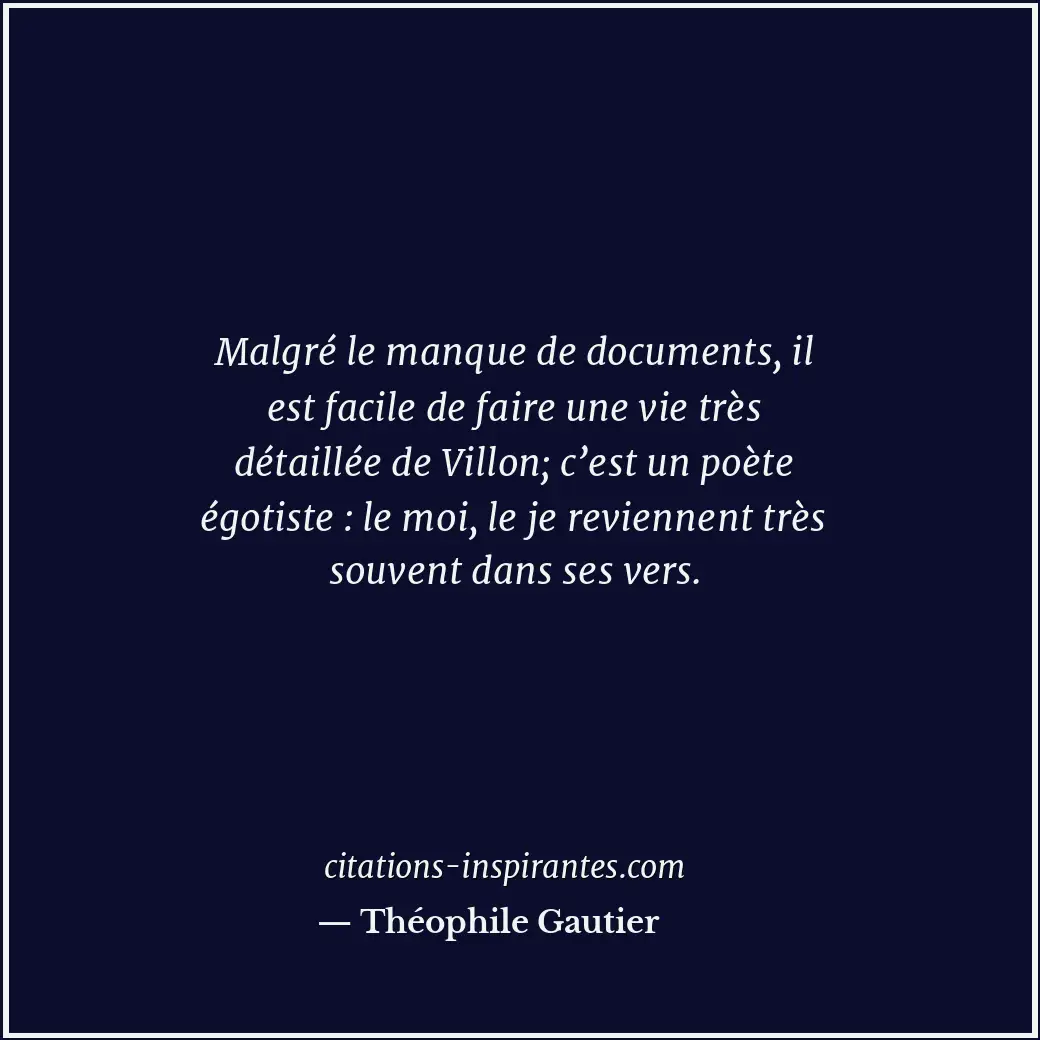 Citation de Théophile Gautier