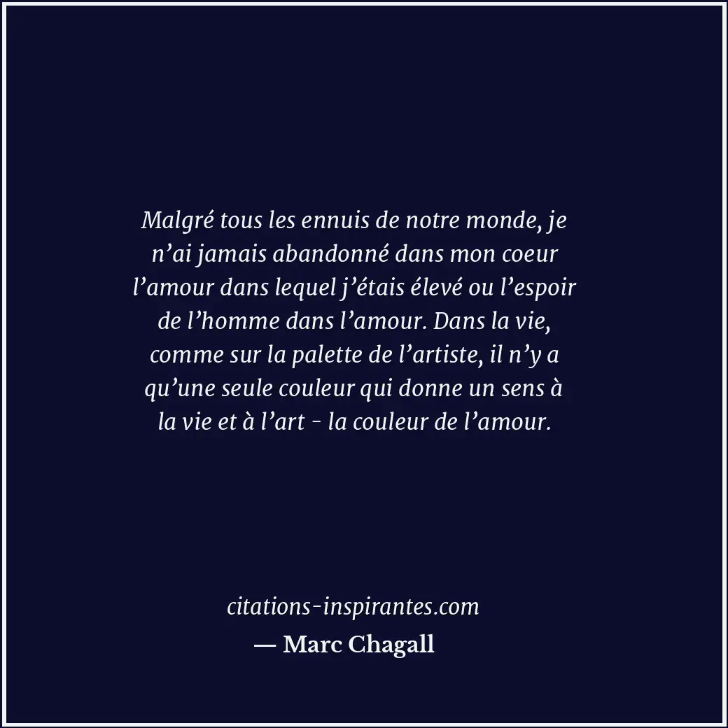 Citation de Marc Chagall
