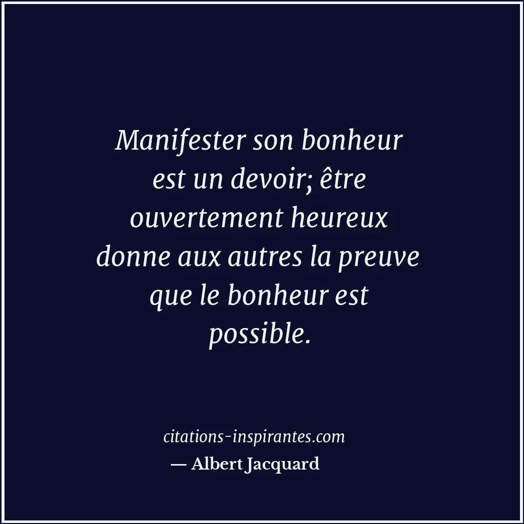 Citation de Albert Jacquard