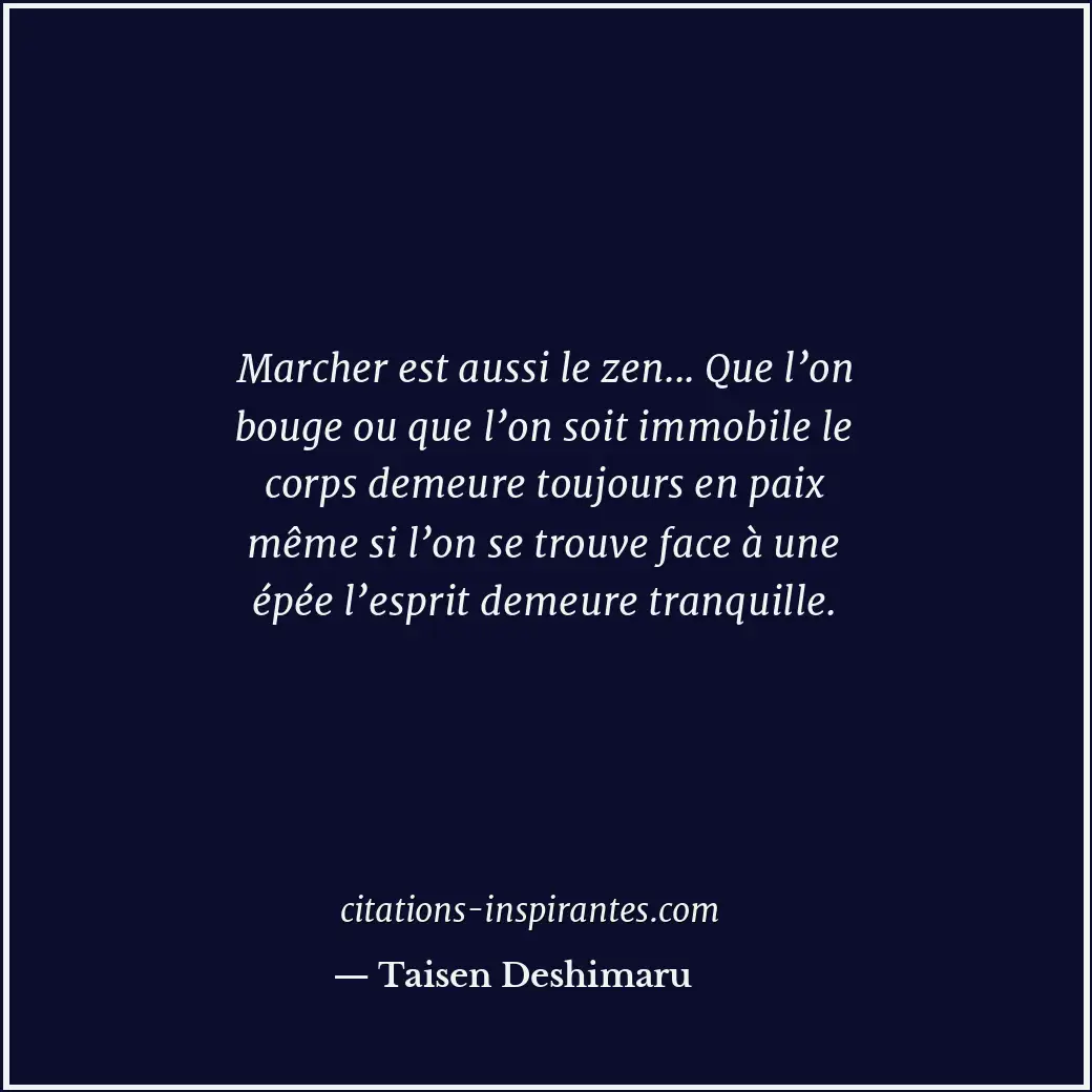 Citation de Taisen Deshimaru