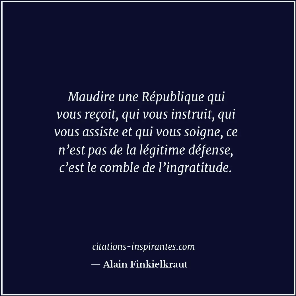 Citation de Alain Finkielkraut