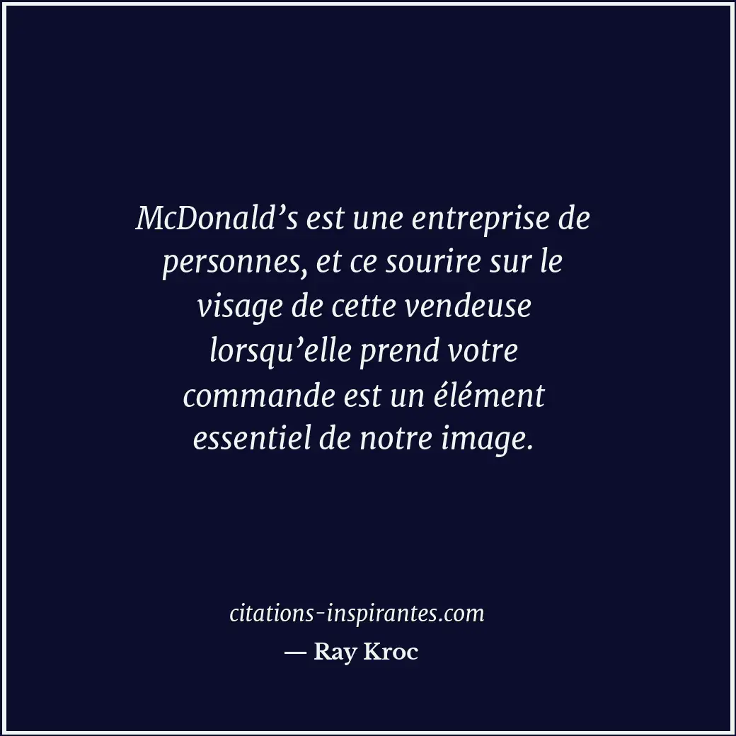 Citation de Ray Kroc