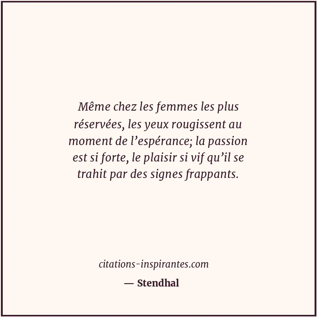 Citation de Stendhal
