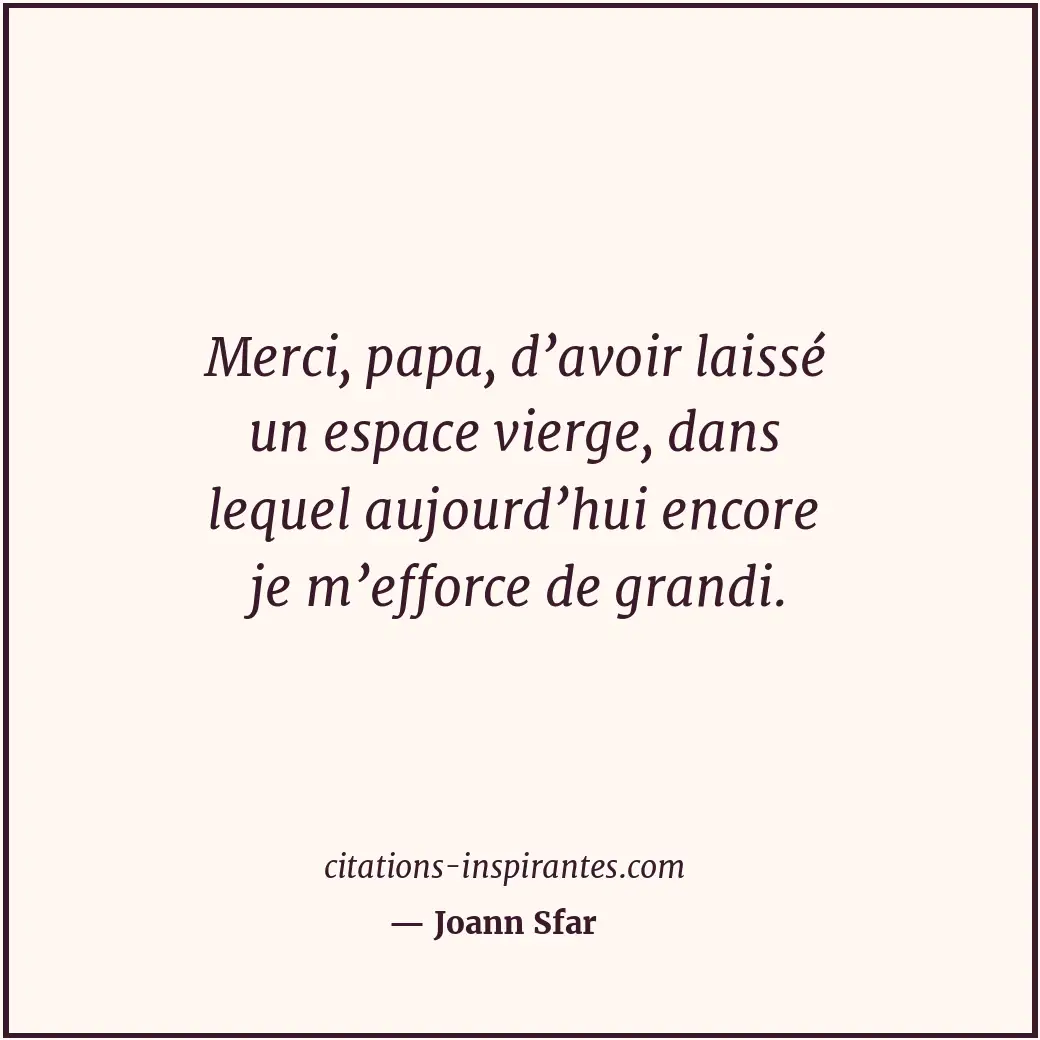 Citation de Joann Sfar